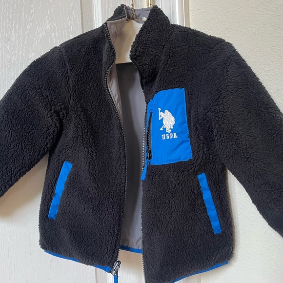 US Polo Assn Kids Reversible Blue and Gray Jacket 5/6T - Picture 4 of 5
